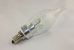 E14 Candle Light 3w 3 Prong Clear Glass Flame Tip Warm White